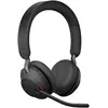 Bild von Jabra Evolve2 65: Kabelloses, UC-zertifiziertes PC-Headset mit aktiver Geräuschunterdrückung, langer Akkulaufzeit & USB-C-Adapter in Schwarz.