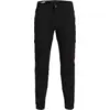 Bild von JACK&JONES Herren Hose: JPSTPAUL Flake Cargo Noos Regular Fit in Schwarz für einen lässigen und praktischen Look bei jeder Gelegenheit.