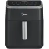 Bild von Midea Heißluftfritteuse: 5,5 L Fassungsvermögen, energiesparend und zeiteffizient in Schwarz für gesundes Frittieren.