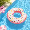 Bild von On the Rocks Aufblasbarer Donut Schwimmring, rosa, Outdoor-Spielzeug für Kinder, 94 x 94 cm, für den Pool.