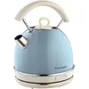 Bild von Ariete Retro Wasserkocher blau: Vintage-Design ohne Kabel, 1,7L Fassungsvermögen mit abnehmbarem Filter & 360° Basis, sichtbar Wasserstand