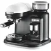 Bild von Ariete Espressomaschine: Siebträger-Espressomaschine mit Kaffeemühle und Milchaufschäumdüse, 1318 W, weiß - Für perfekten Kaffee zu Hause