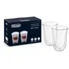 Bild von De'Longhi DLSC312 Glaswaren: Transparente Latte-Macchiato-Gläser für den perfekten Kaffeegenuss, 4er-Set.