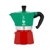 Bild von Bialetti Moka Express Espressokocher für 3 Tassen in Rot & Grün für Gas- und Elektroherde, Klassiker für aromatischen Kaffee