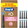Bild von Oral-B iO Bürstenköpfe für sanfte Zahnpflege   Schwarze Ersatzköpfe, Gentle Clean Design, 8 Stück für empfindliches Zahnfleisch