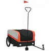 Bild von vidaXL Fahrradanhänger für den Transport bis 45 kg, ideal für Kinder und Einkäufe - robustes Design in Schwarz und Orange