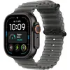 Bild von Watch Ultra 4, GPS + Cellular, 49mm, Schwarz Titaniumgehäuse mit Halbtransparentem Ozean Armband Smartwatch