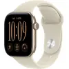 Bild von Watch Series 12, GPS, 42mm, Lichtgold Aluminiumgehäuse mit sandfarbenem Sportband - M/L Smartwatch