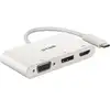 Bild von USB Adapter, USB-C Stecker > VGA + HDMI + DisplayPort Buchse